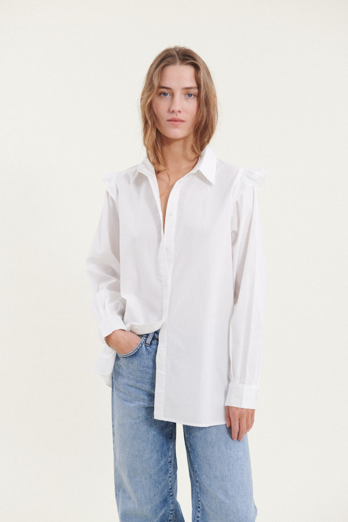 Basic Apparel Milly Shirt Shirts 423 Bright White